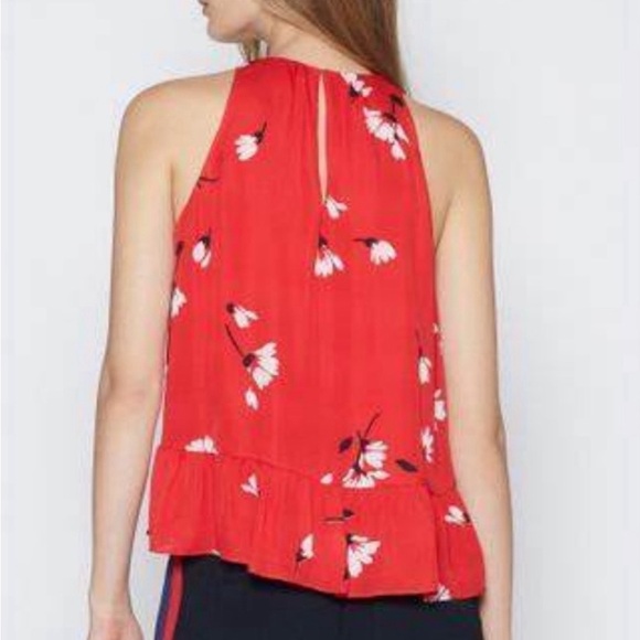 NWOT Joie Sleeveless Red Silk Blouse Sz M - Picture 2 of 9